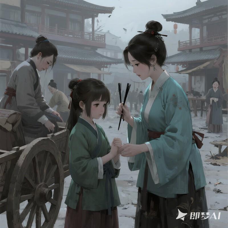 將軍府抄家發賣身契，夫人塞我兩根簪子