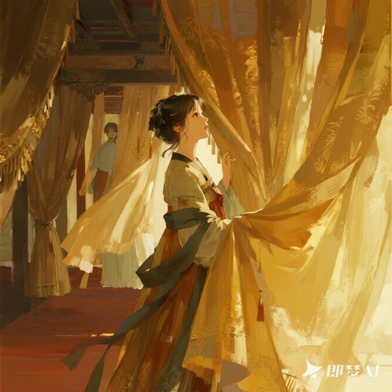 檀香盡，畫屏深