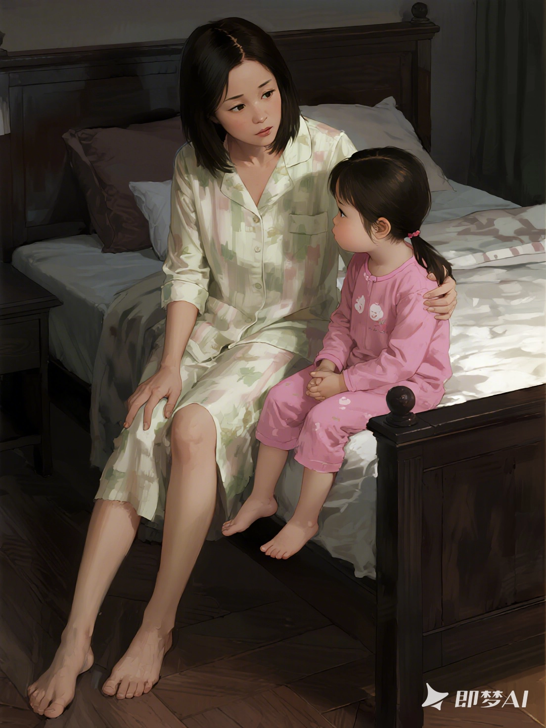 女兒半夜驚坐起