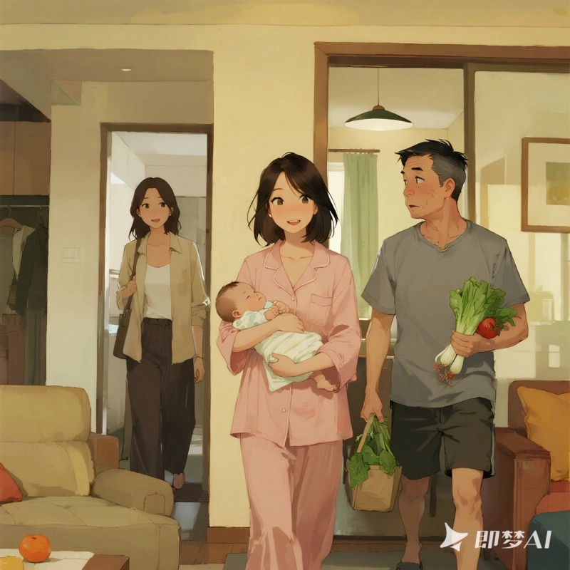 出差進修一年，老公多了對龍鳳胎