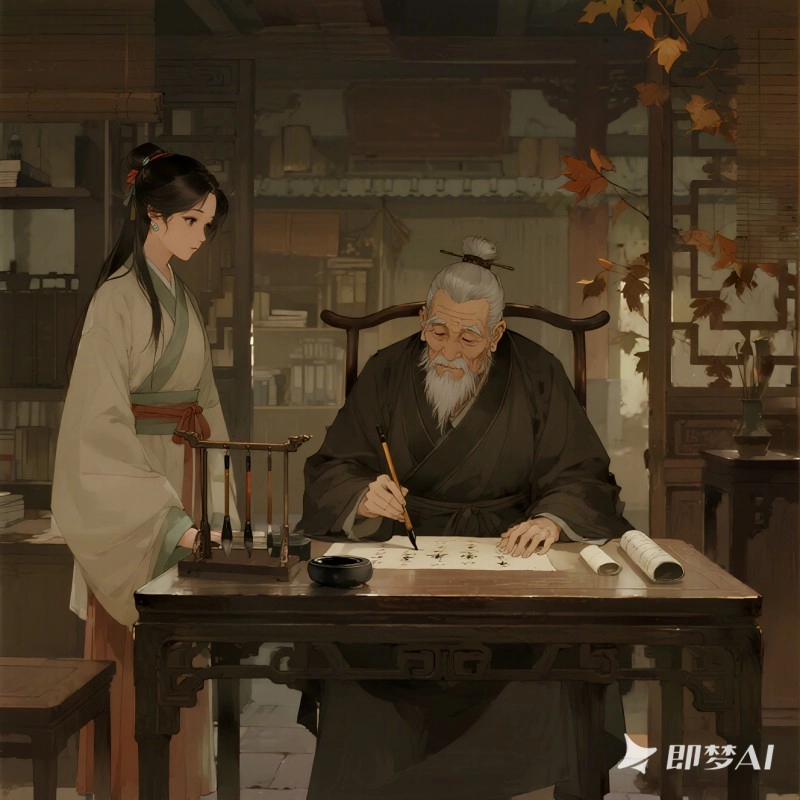 給鄉下老頭研墨五年，太子選妃那天發現他是帝師